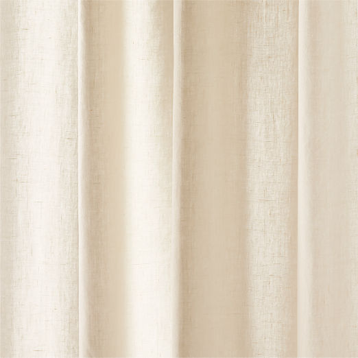 Ira Ivory Solid Linen Shower Curtain 72"