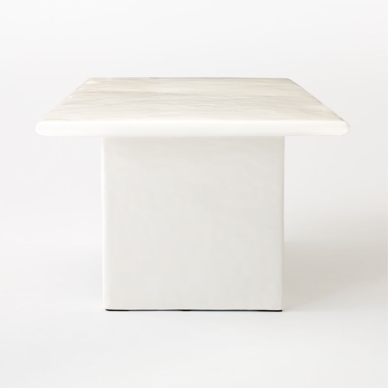 Irie 100" Rectangular White Concrete Dining Table - image 6 of 9