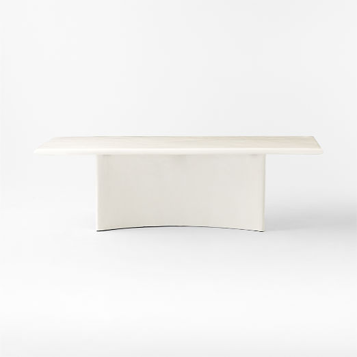 Irie 100" Rectangular White Concrete Dining Table