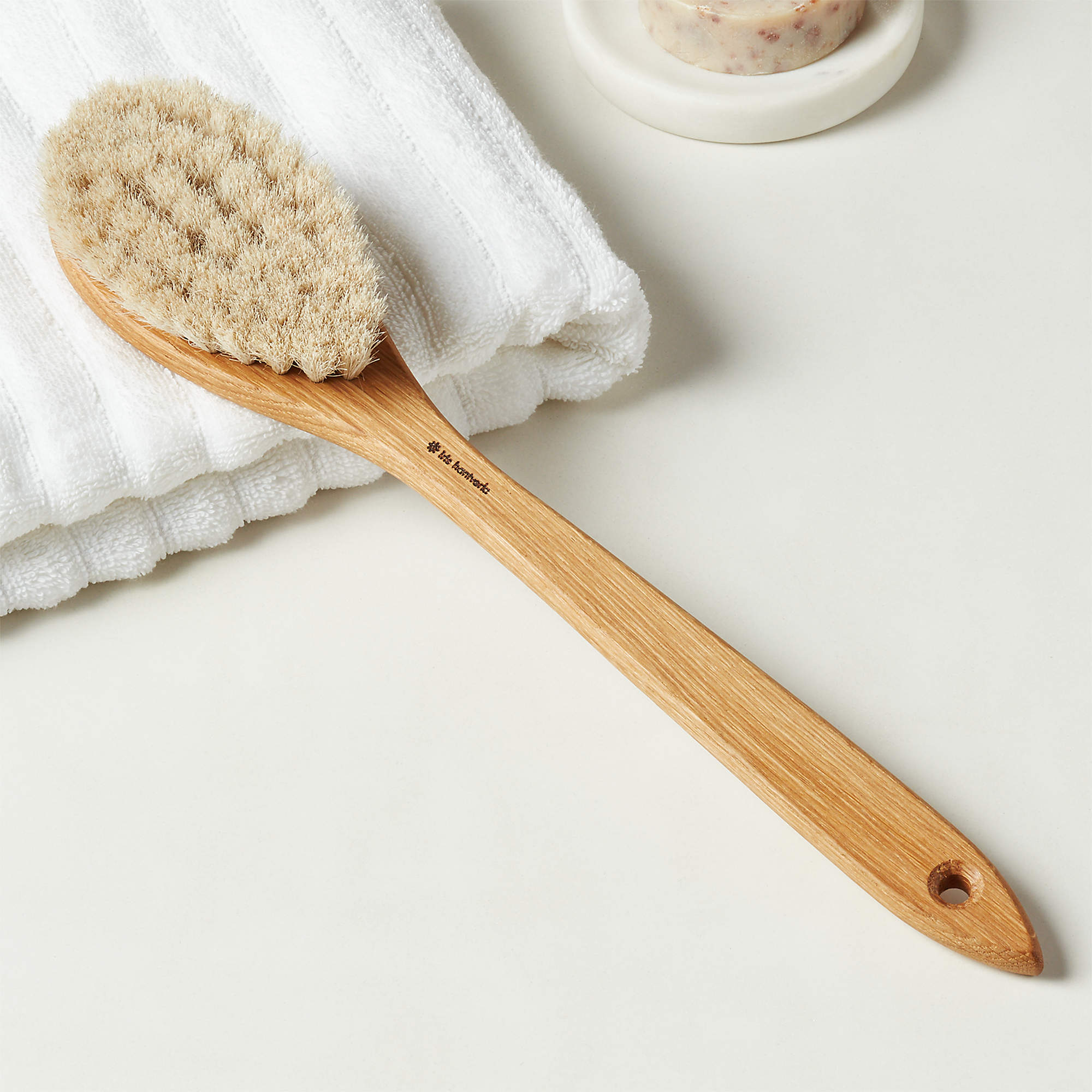 Iris Hantverk Bath Body Brush with Handle CB2