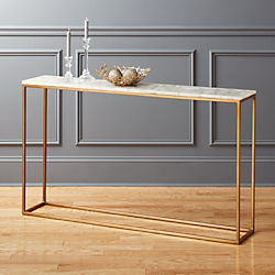 Modern Console Tables Cb2 Iris White Agate Console Table