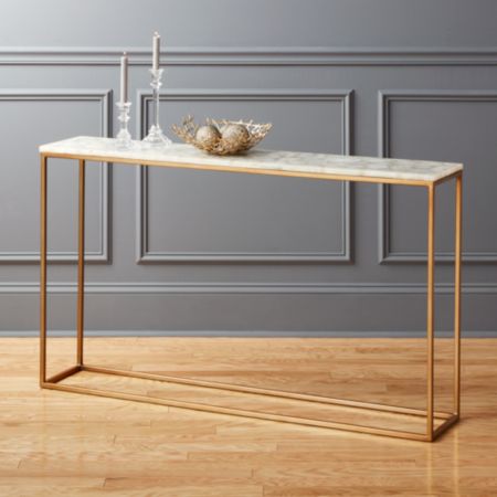 Iris White Agate Console Table Reviews Cb2