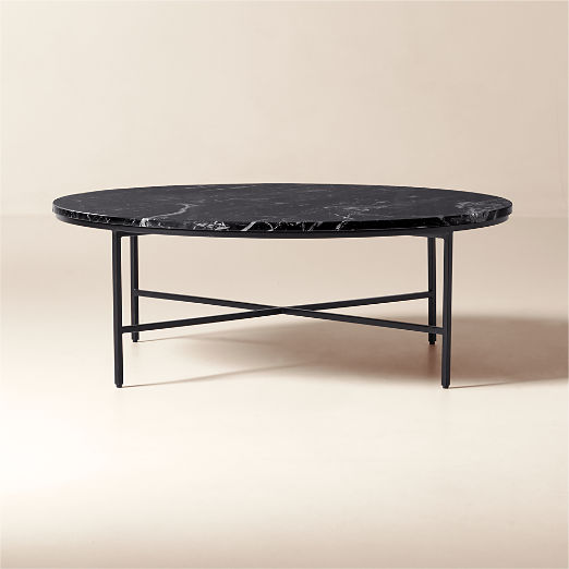 Irwin 42" Black Marble Coffee Table by Paul McCobb