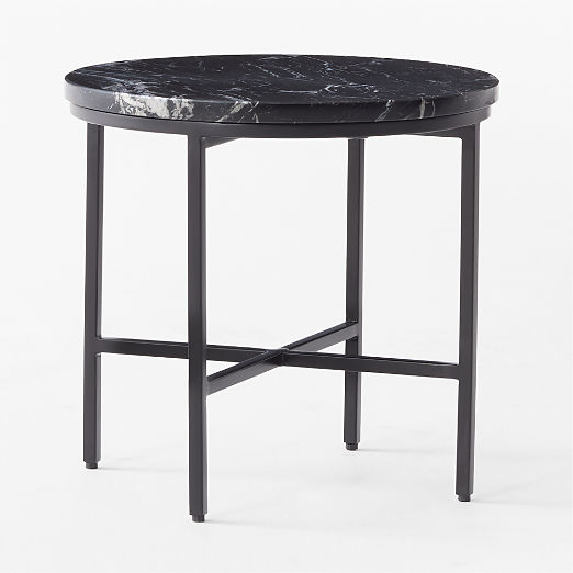 Irwin Black Marble Side Table by Paul McCobb