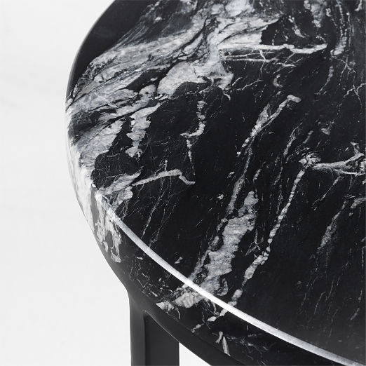 Irwin Black Marble Side Table by Paul McCobb