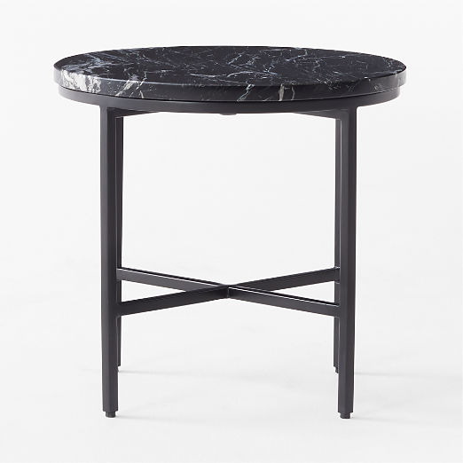 Irwin Black Marble Side Table by Paul McCobb