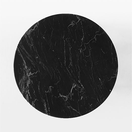 Irwin Black Marble Side Table by Paul McCobb