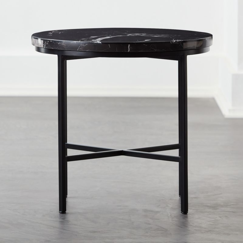 Irwin Black Marble Side Table by Paul McCobb - image 0 of 8