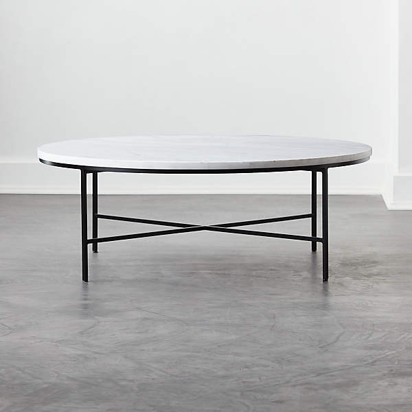 Irwin White Marble Coffee Table Model, Cb2 White Round Coffee Table