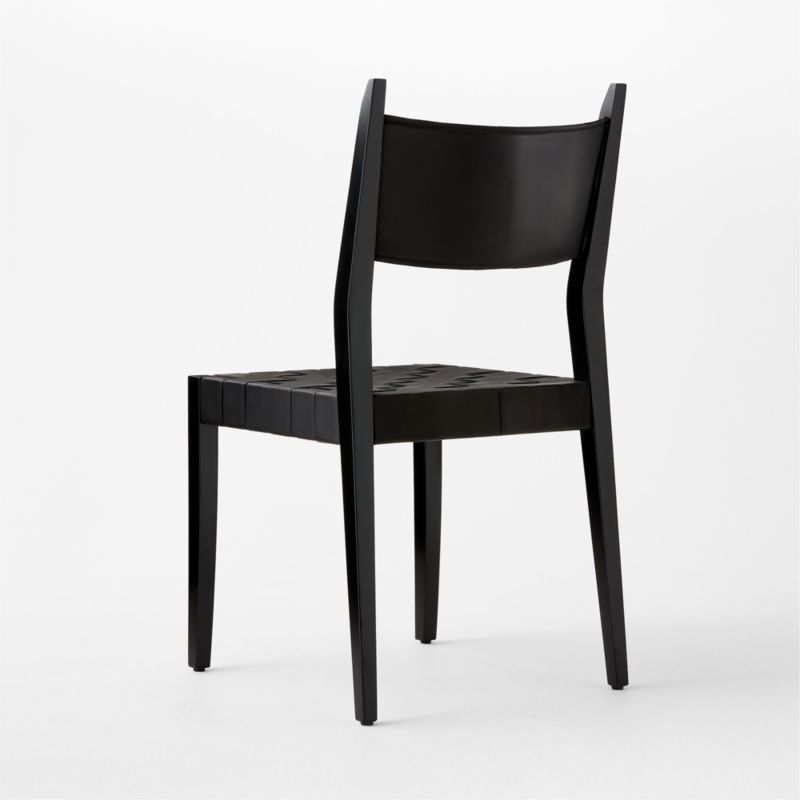 Irwin Woven Black Leather Dining Chair by Paul McCobb - image 5 of 7