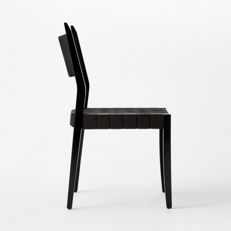 Irwin Woven Black Leather Dining Chair by Paul McCobb - image 4 of 7