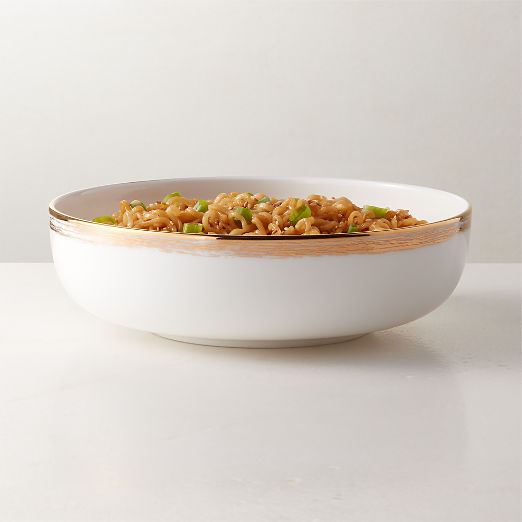 Isa White Fine Bone China Pasta Bowl