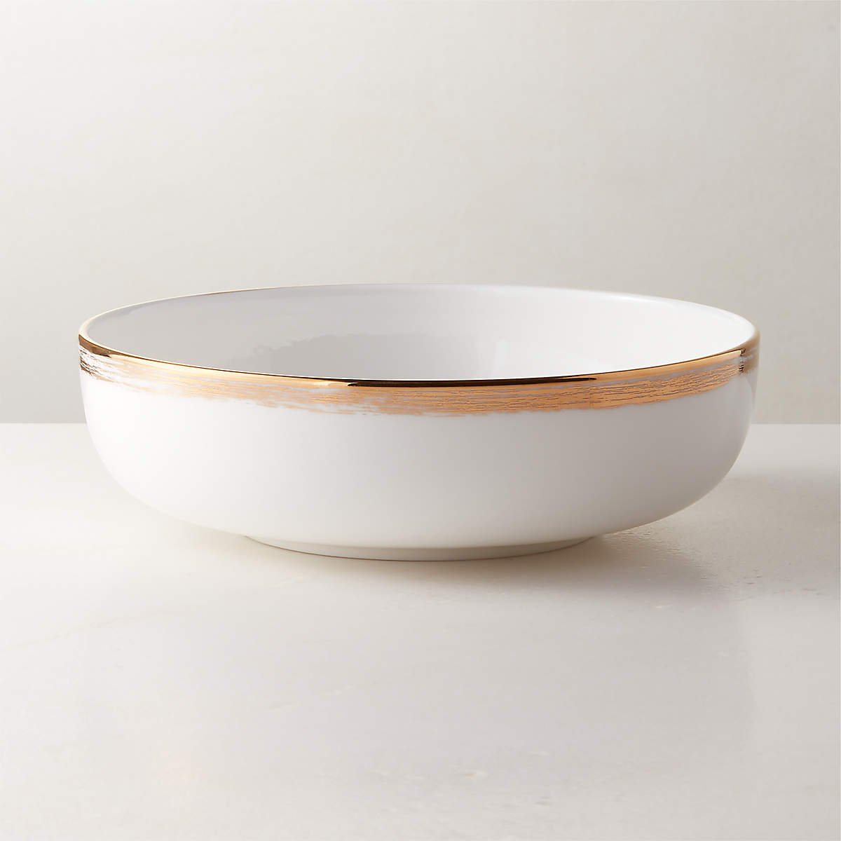 Isa White Fine Bone China Pasta Bowl CB2