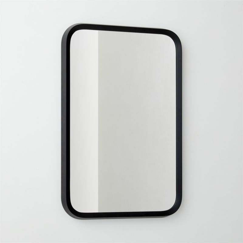 Isari Black Rough Cast Aluminum Rectangular Wall Mirror 24"x36" - image 3 of 6