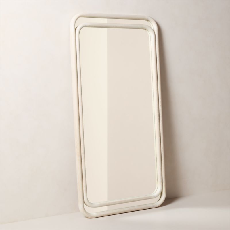 Ismo Natural Wood Rectangular Full-Length Floor Mirror 36"x72" - image 3 of 4