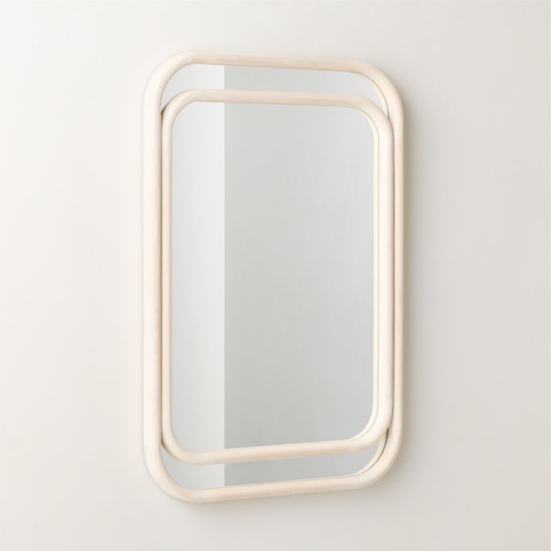 Ismo Natural Wood Rectangular Wall Mirror 24"x36" - image 3 of 4