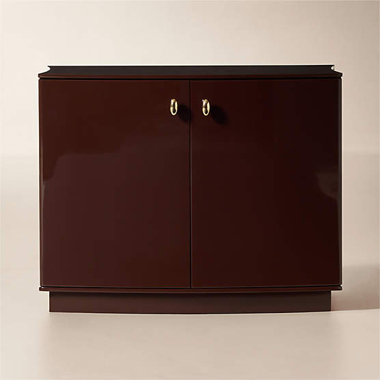 Isobel 28" Burgundy Lacquered Nightstand
