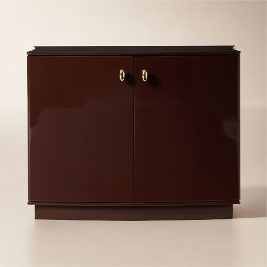 Isobel 28" Burgundy Lacquered Nightstand