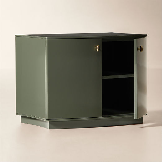 Isobel 28" Sage Lacquered Nightstand