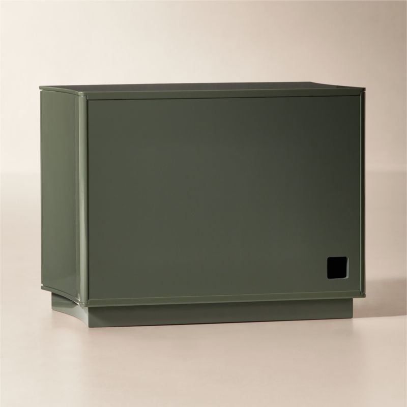Isobel 28" Sage Lacquered Nightstand - image 4 of 6