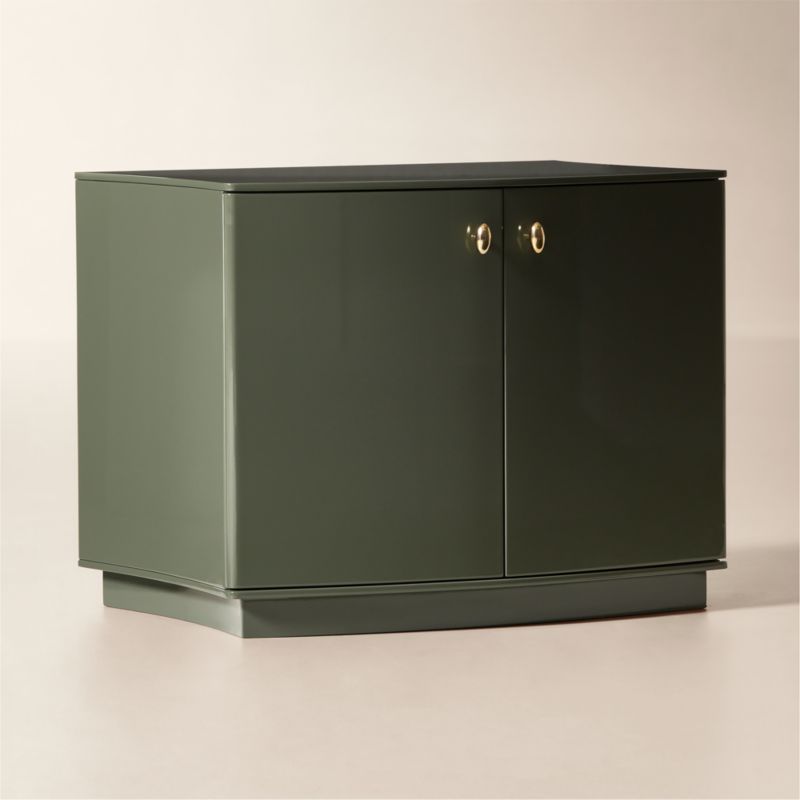 Isobel 28" Sage Lacquered Nightstand - image 1 of 6