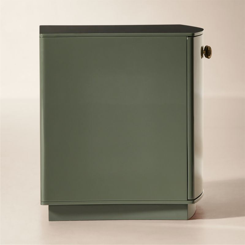 Isobel 28" Sage Lacquered Nightstand - image 3 of 6