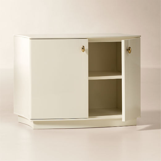 Isobel 28" Warm White Lacquered Nightstand