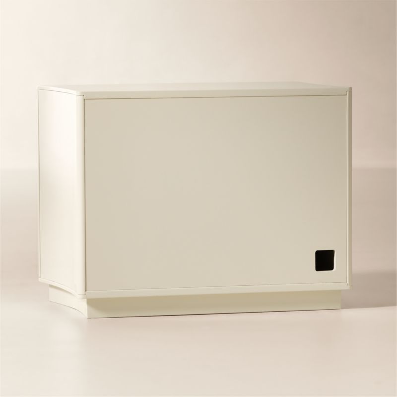 Isobel 28" Warm White Lacquered Nightstand - image 4 of 6