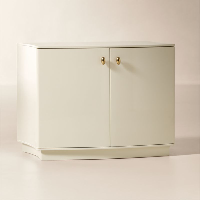 Isobel 28" Warm White Lacquered Nightstand - image 1 of 6