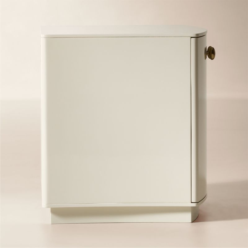 Isobel 28" Warm White Lacquered Nightstand - image 3 of 6