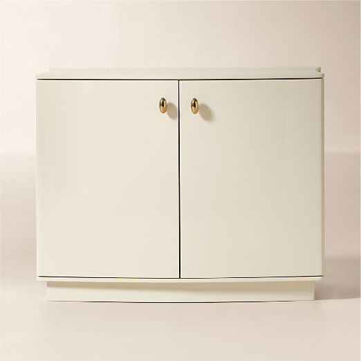 Isobel 28" Warm White Lacquered Nightstand