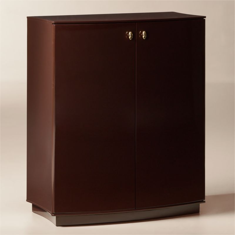 Isobel 32" Burgundy Lacquered Entryway Cabinet - image 1 of 6