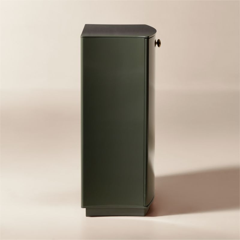 Isobel 32" Sage Lacquered Entryway Cabinet - image 3 of 6