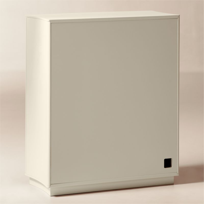 Isobel 32" Warm White Lacquered Entryway Cabinet - image 4 of 6