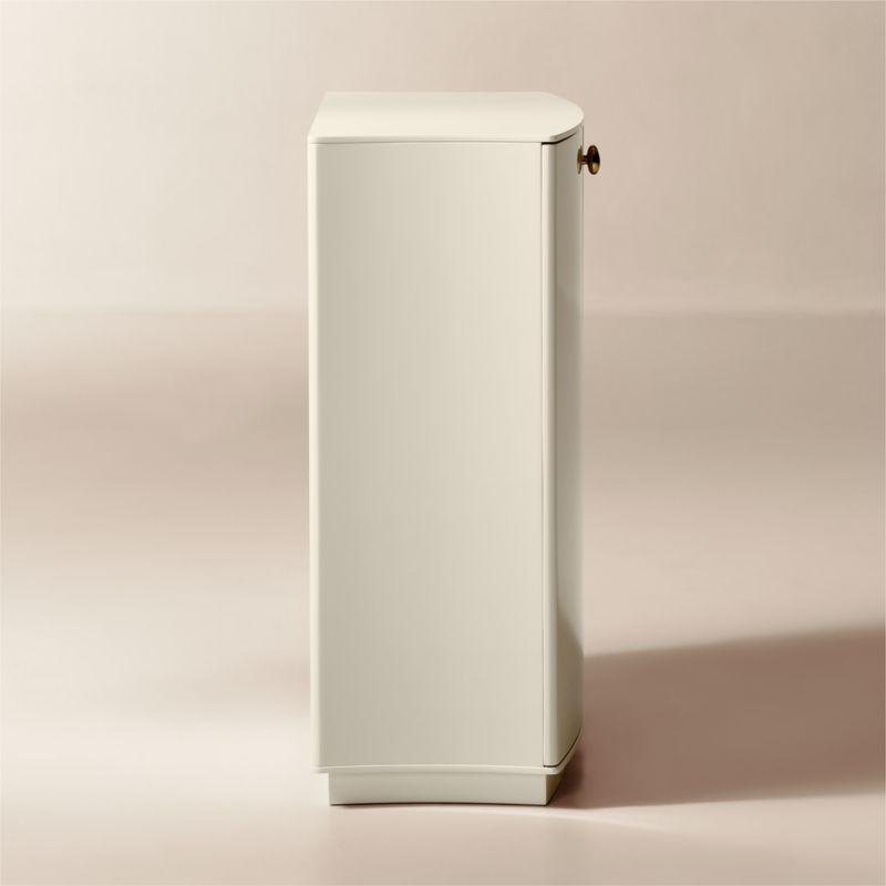 Isobel 32" Warm White Lacquered Entryway Cabinet - image 3 of 6