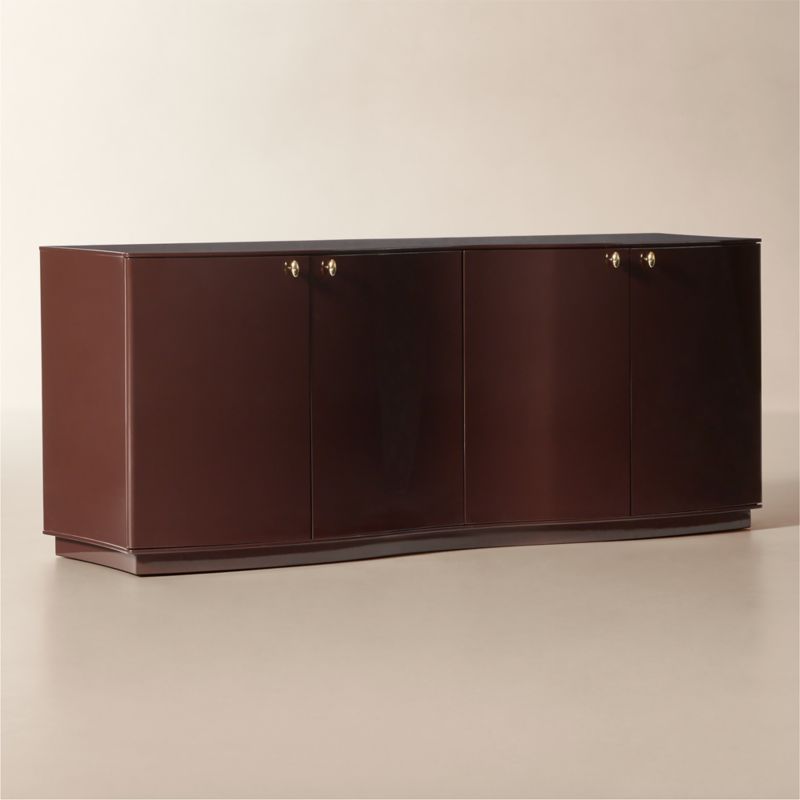 Isobel 72" Burgundy Lacquered Credenza - image 2 of 7