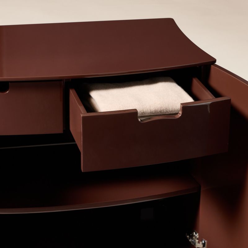 Isobel 72" Burgundy Lacquered Credenza - image 5 of 7