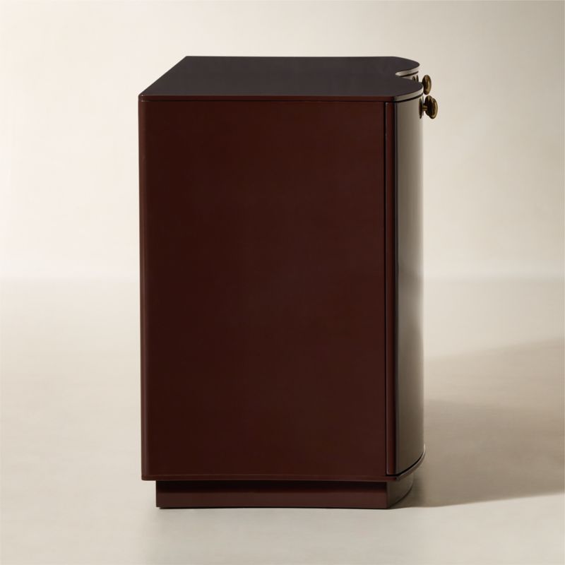 Isobel 72" Burgundy Lacquered Credenza - image 3 of 7