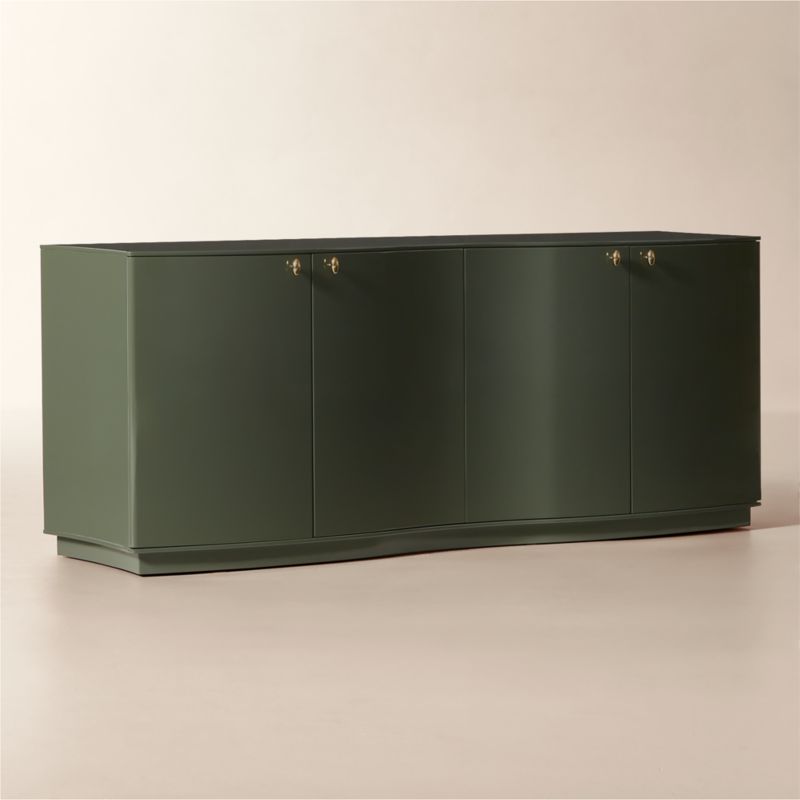 Isobel 72" Sage Lacquered Credenza - image 2 of 7