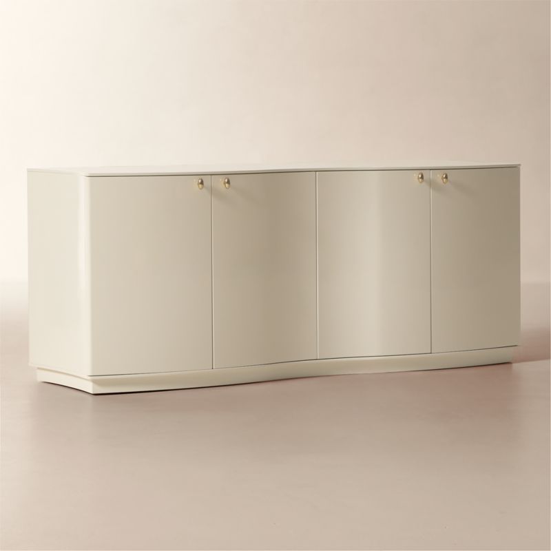 Isobel 72" Warm White Lacquered Credenza - image 2 of 7