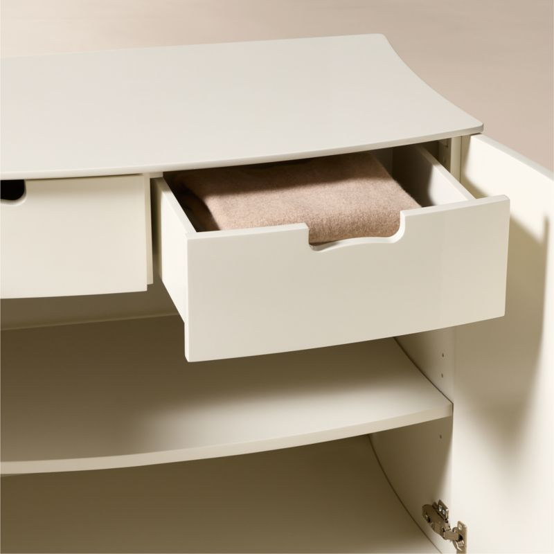 Isobel 72" Warm White Lacquered Credenza - image 6 of 7