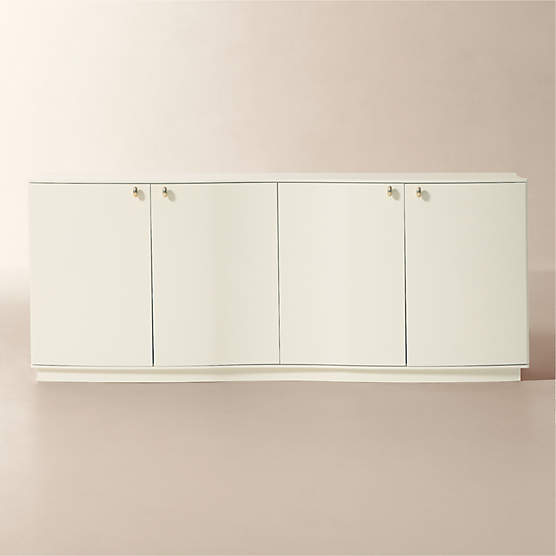 Isobel 72" Warm White Lacquered Credenza