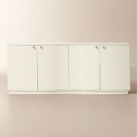 Isobel 72" Warm White Lacquered Credenza