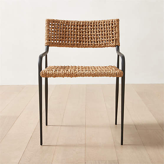 Nadia Black Cane Chair + Reviews CB2