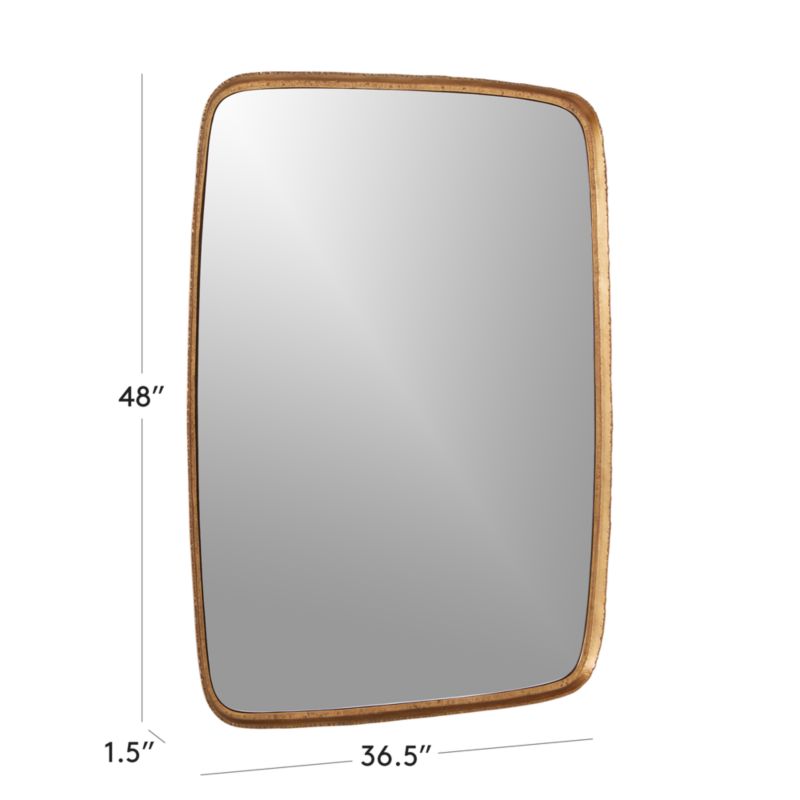 Itabo Brass Rectangular Wall Mirror 36''x48'' + Reviews | CB2