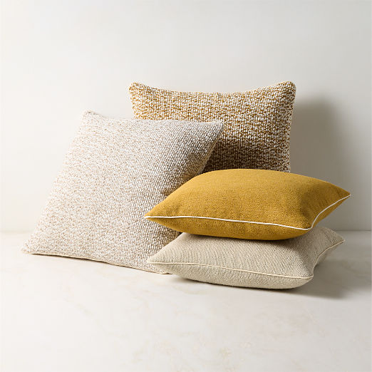 Golden Touch Throw Pillow Set with Down Alternative Inserts