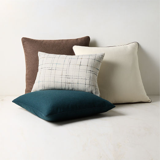 Wool Layers Throw Pillow Set
