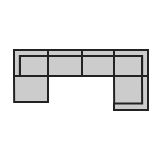 6-Piece – Ottoman + Corner Chair + Armless Chair + Armless Chair + Corner Chair + Right Arm Chair