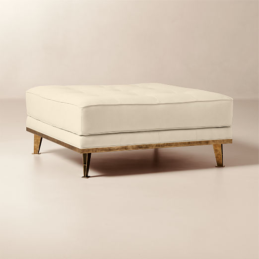 Itero Bone Leather Ottoman
