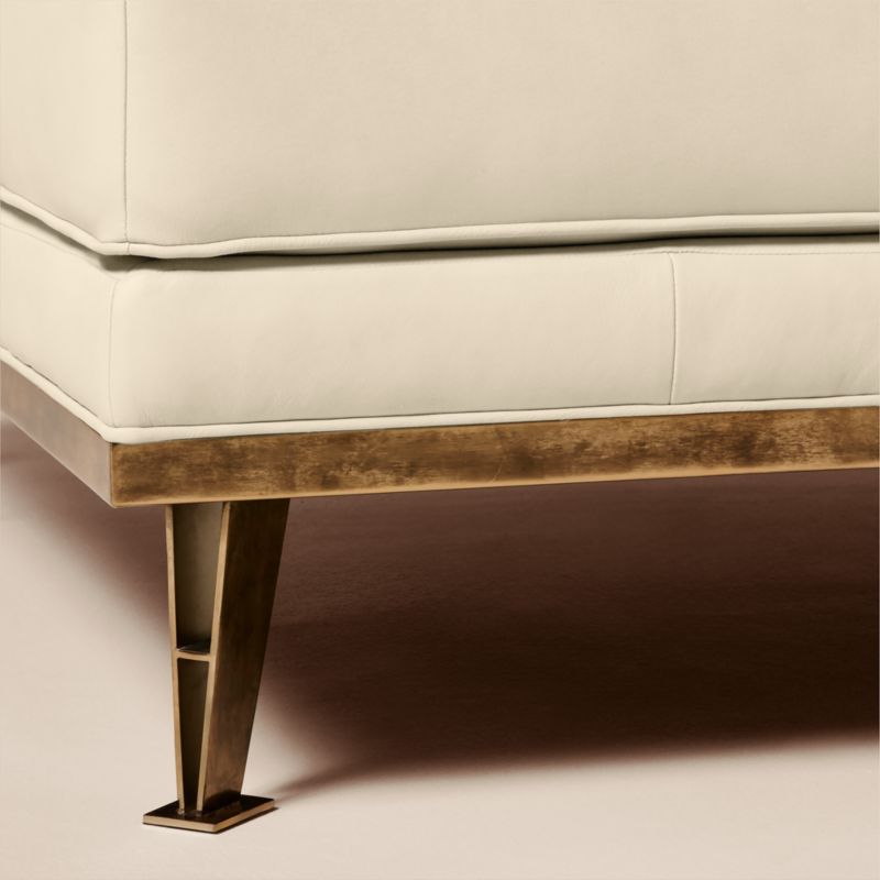 Itero Bone Leather Ottoman - image 2 of 5